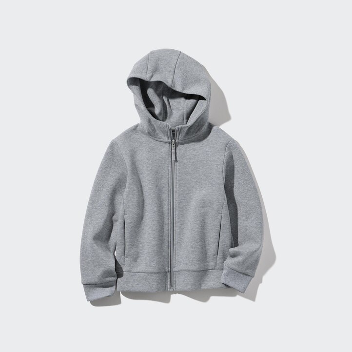 UNIQLO Ultra Stretch Dry Sweat Zipped Hoodie Gray | 23ZBIEMAR