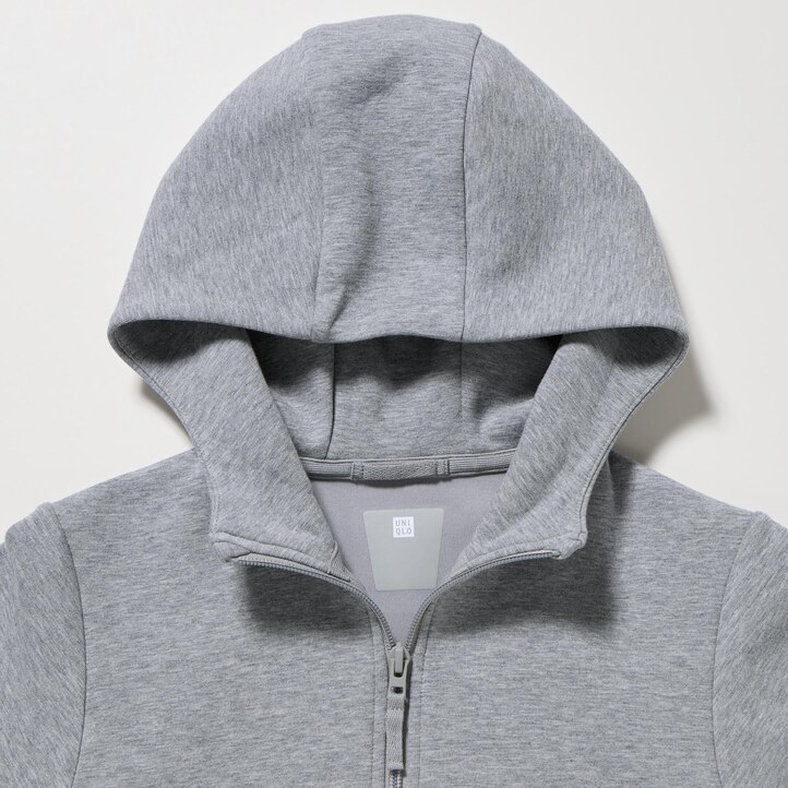 UNIQLO Ultra Stretch Dry Sweat Zipped Hoodie Gray | 23ZBIEMAR