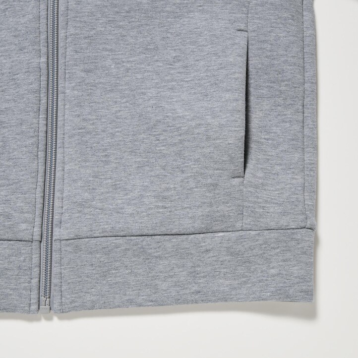 UNIQLO Ultra Stretch Dry Sweat Zipped Hoodie Gray | 23ZBIEMAR