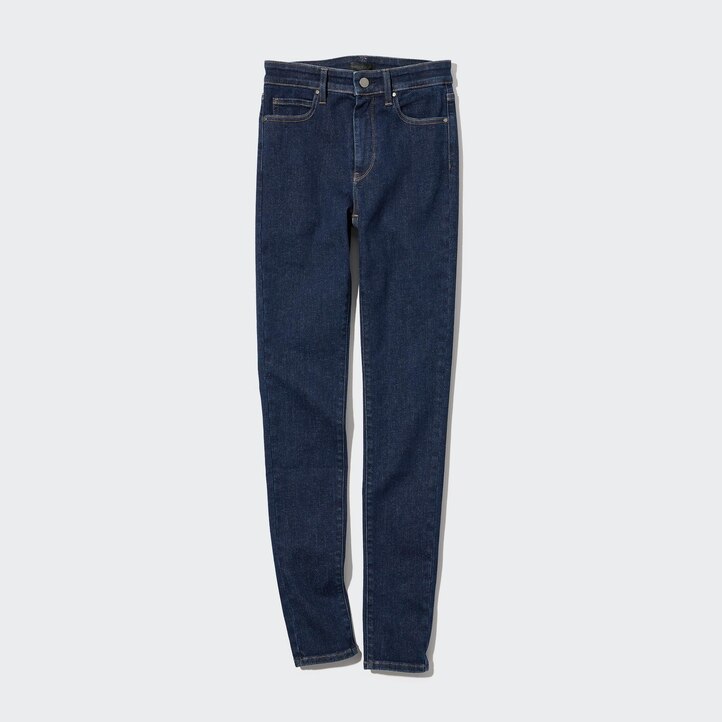 UNIQLO Ultra Stretch High Rise Skinny Fit Jeans Marineblå | 42YUVITJQ