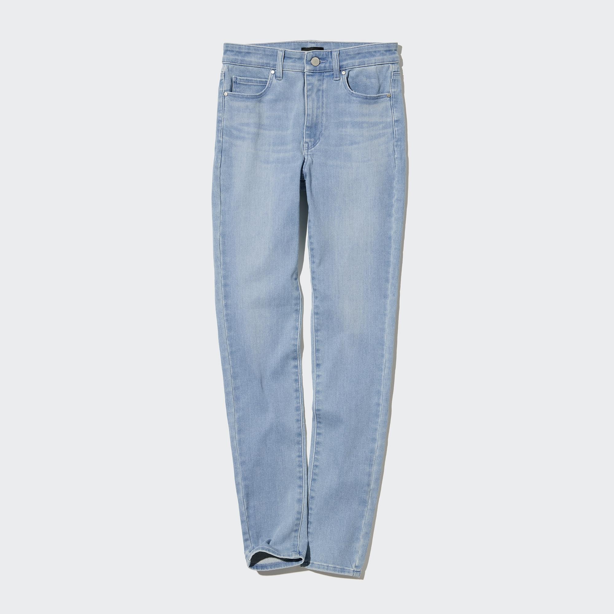 UNIQLO Ultra Stretch High Rise Skinny Fit Jeans Blå | 35PVGHFYJ