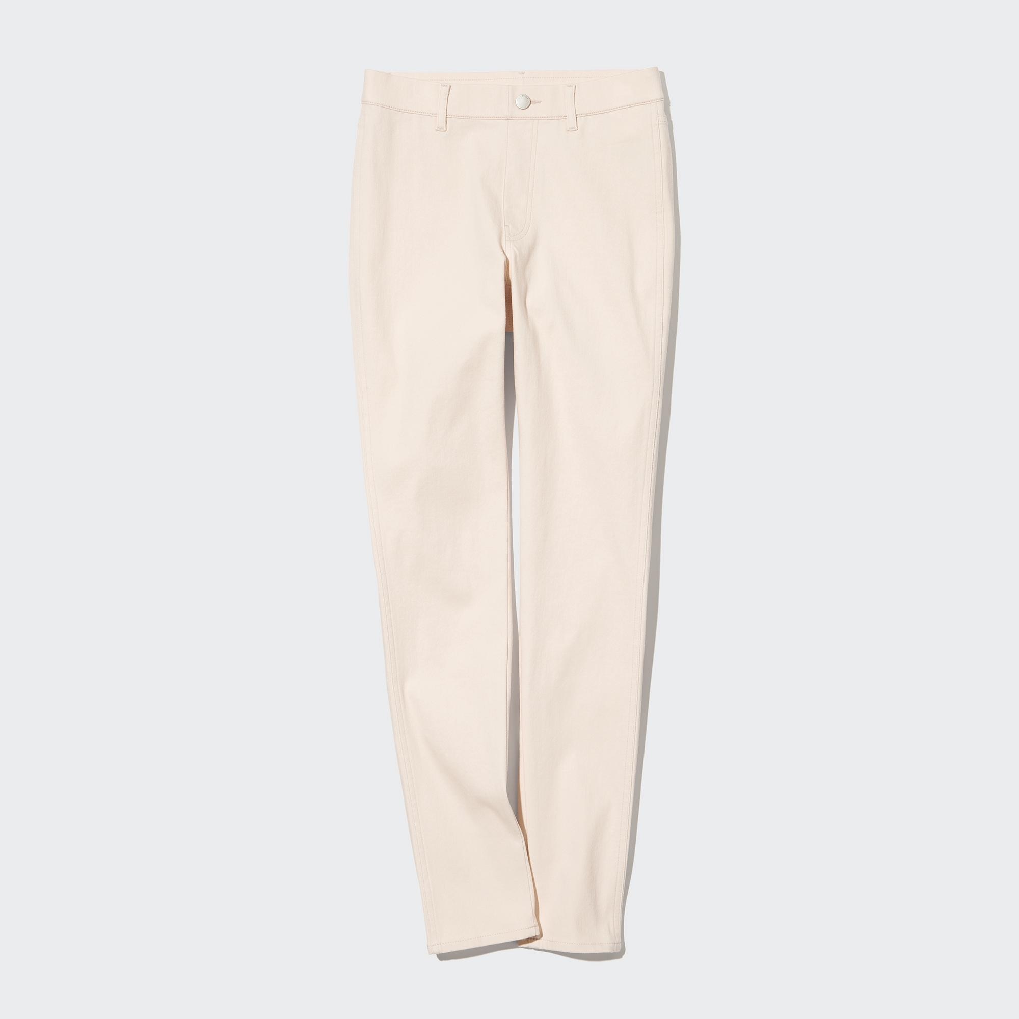 UNIQLO Ultra Stretch Leggings Trousers Long Hvite | 23GCMAYUD