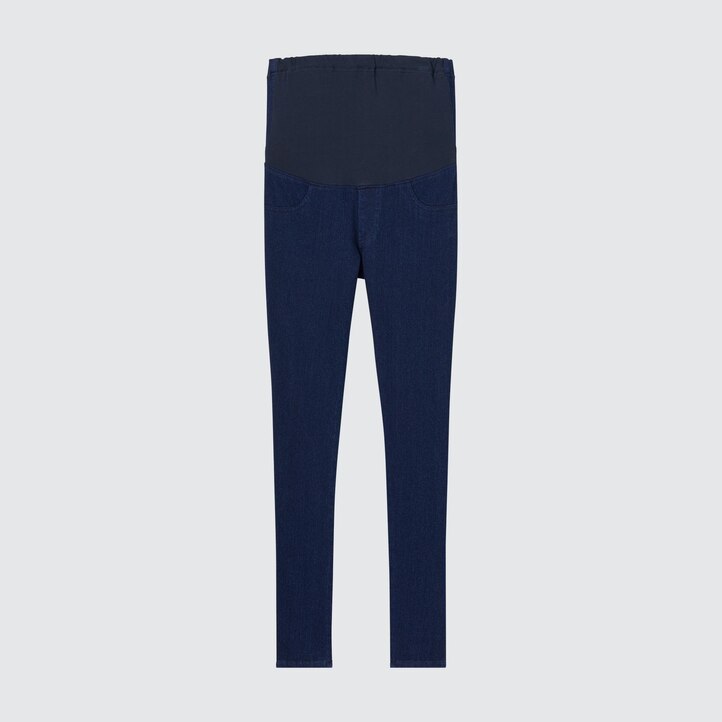 UNIQLO Ultra Stretch Maternity Denim Leggings Blå | 46NXACSJT