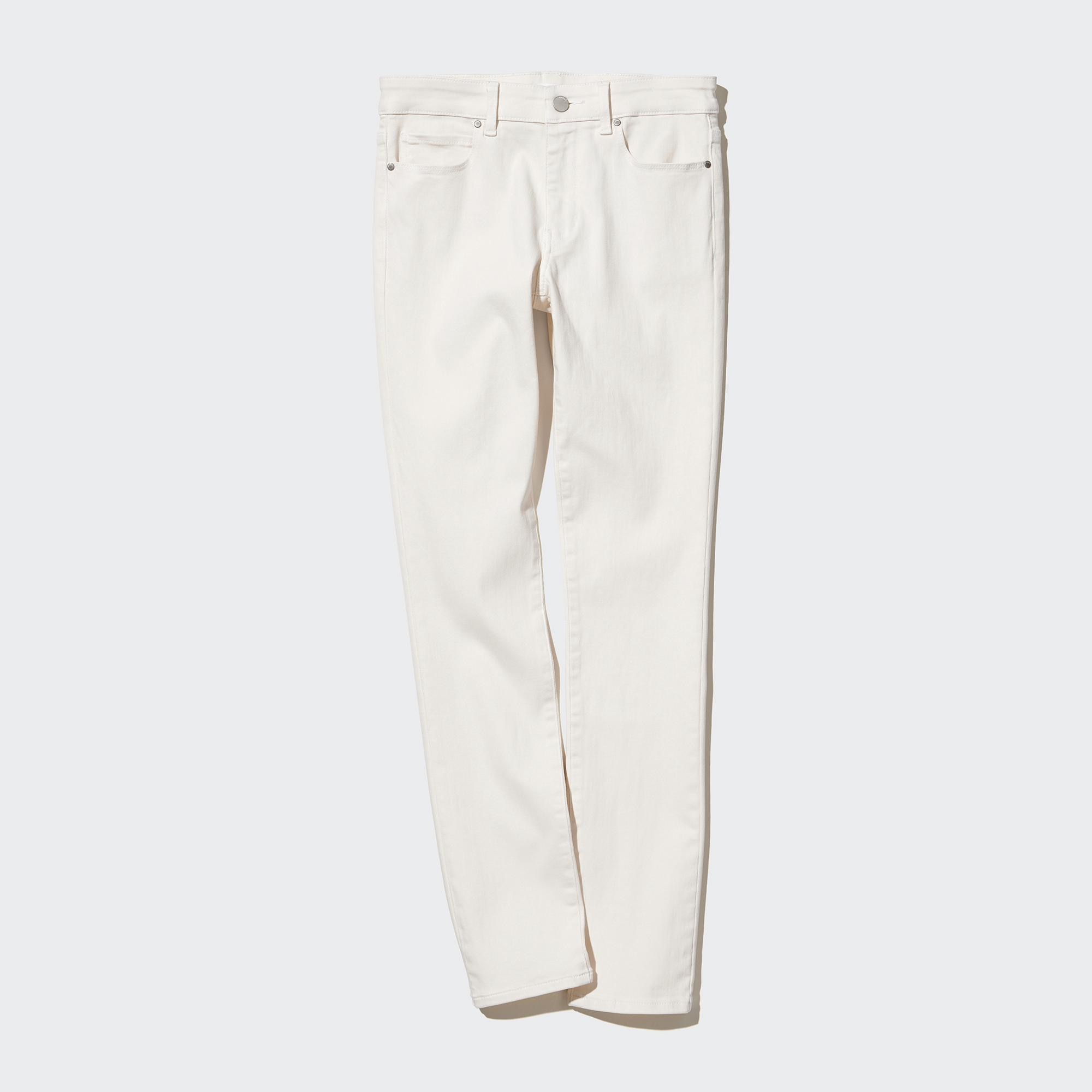 UNIQLO Ultra Stretch Skinny Fit Jeans Hvite | 89SRDFLPV