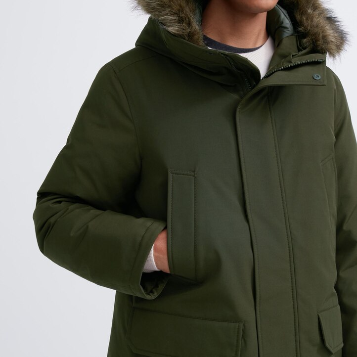 UNIQLO Ultra Warm Hybrid Down Coat Svarte | 43SHCGTFI