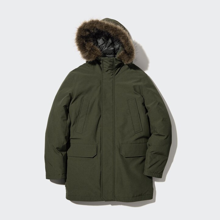 UNIQLO Ultra Warm Hybrid Down Coat Svarte | 43SHCGTFI