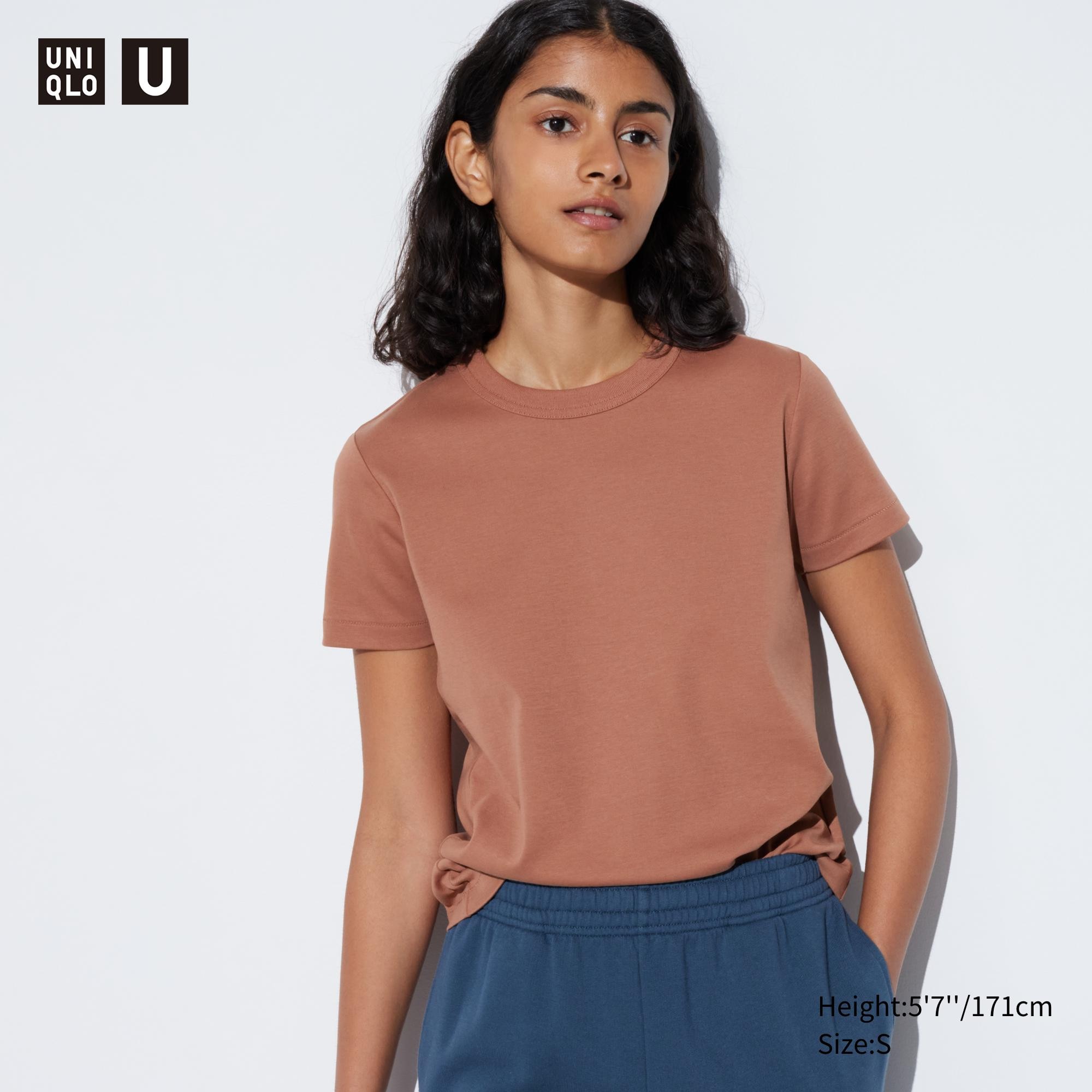 UNIQLO Uniqlo U Crew Neck Short Sleeved T-Shirt Brune | 97MKSQLBN