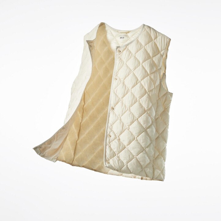 UNIQLO Warm Padded Quilted Vest Svarte | 23JBHSZNC