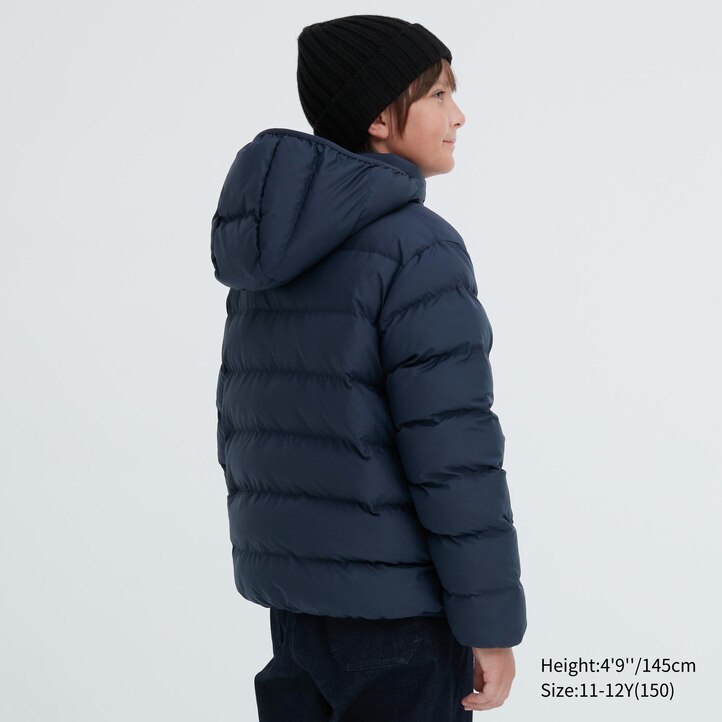 UNIQLO Warm Padded Washable Hooded Parka Water Repellent Marineblå | 26WDEVHZK