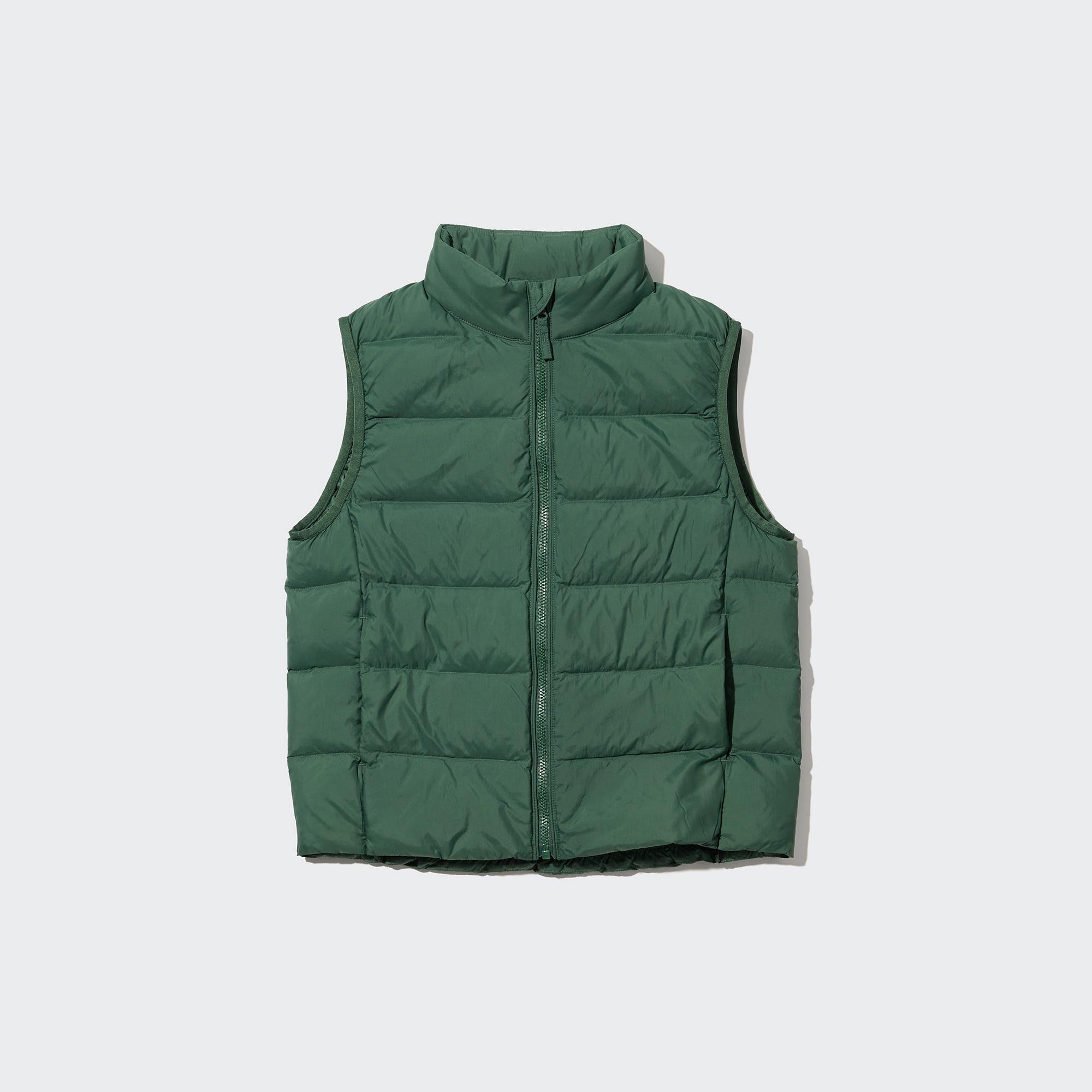 UNIQLO Warm Padded Washable Vest Water Repellent Grønn | 56VHBGDTF