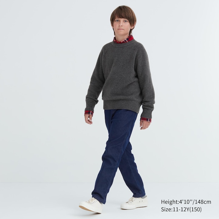 UNIQLO Warm Stretch Lined Jeans Blå | 50IXCUBEF