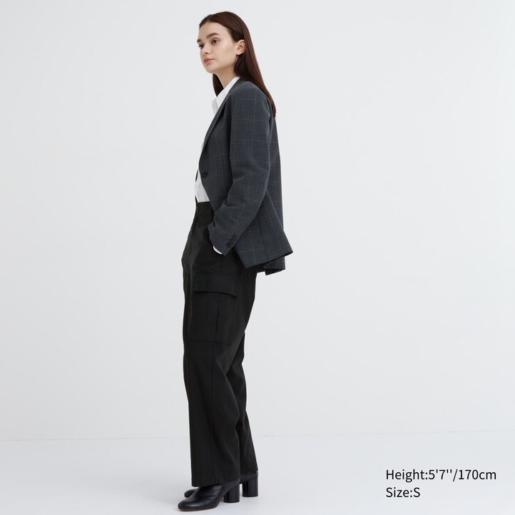 UNIQLO Wide Straight Leg Cargo Trousers Grønn | 76CNYAXWH