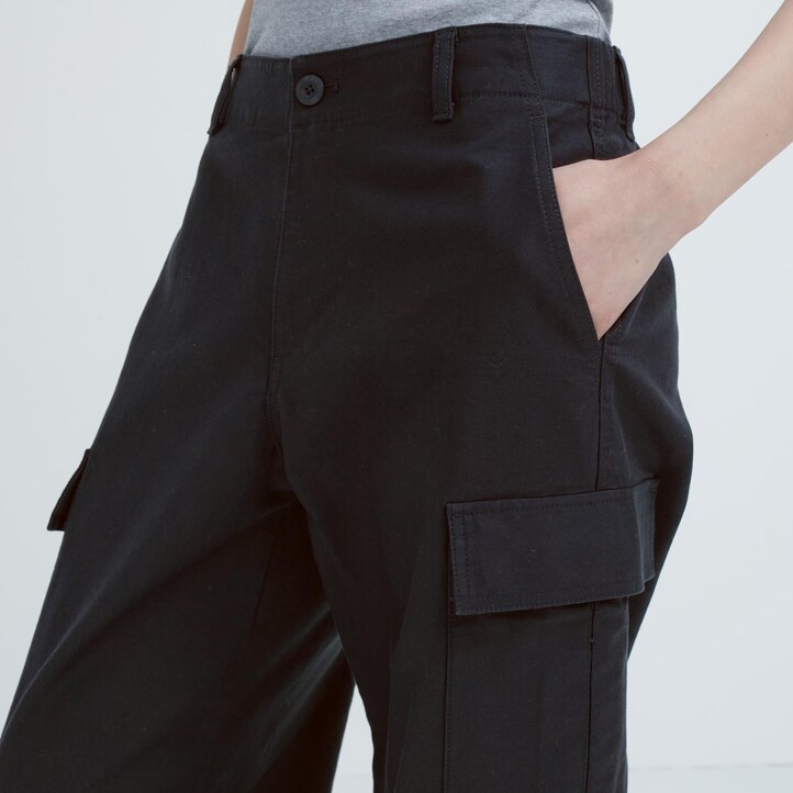 UNIQLO Wide Straight Leg Cargo Trousers Grønn | 76CNYAXWH