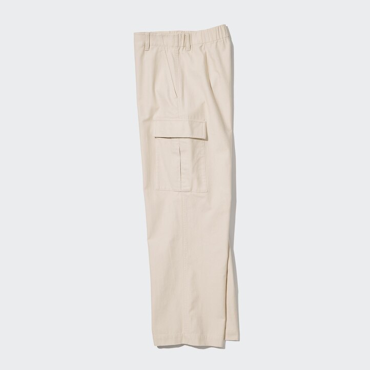 UNIQLO Wide Straight Leg Cargo Trousers Grønn | 76CNYAXWH