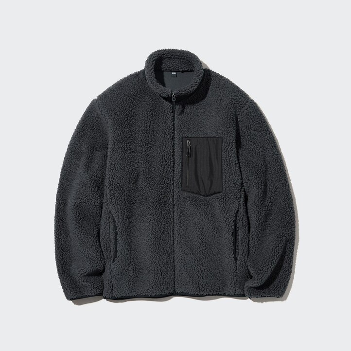 UNIQLO Windproof Outer Fleece Jacket Mørke | 89YBQITUF