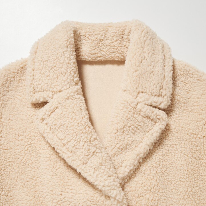 UNIQLO Windproof Outer Fleece Tailored Coat Beige | 76TDSIEYO