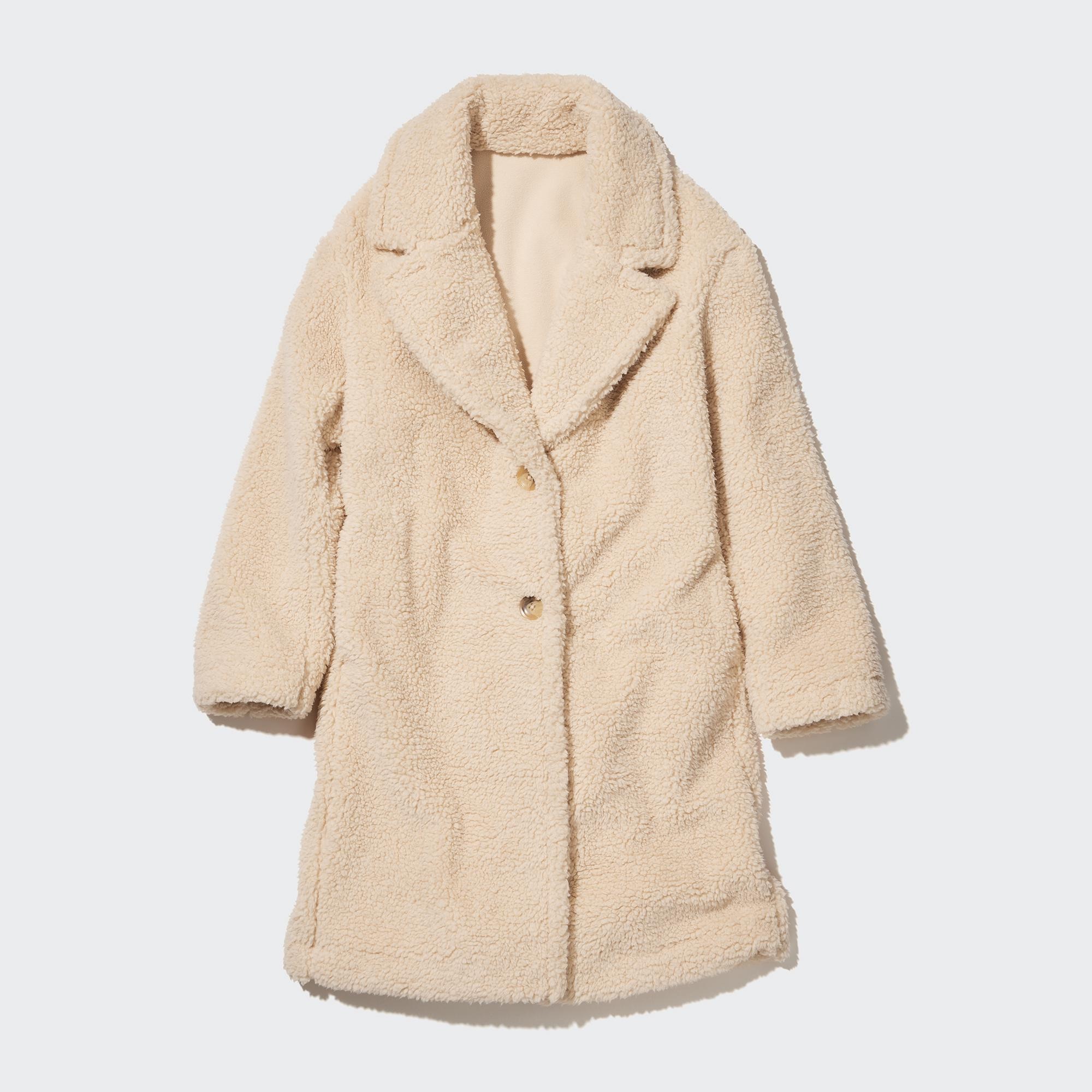 UNIQLO Windproof Outer Fleece Tailored Coat Beige | 76TDSIEYO