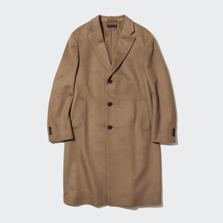 UNIQLO Wool Blend Chesterfield Coat Svarte | 30APGTWYK