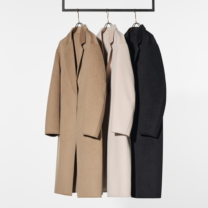 UNIQLO Wool Blend Long Coat Natural | 24LFVUXKE